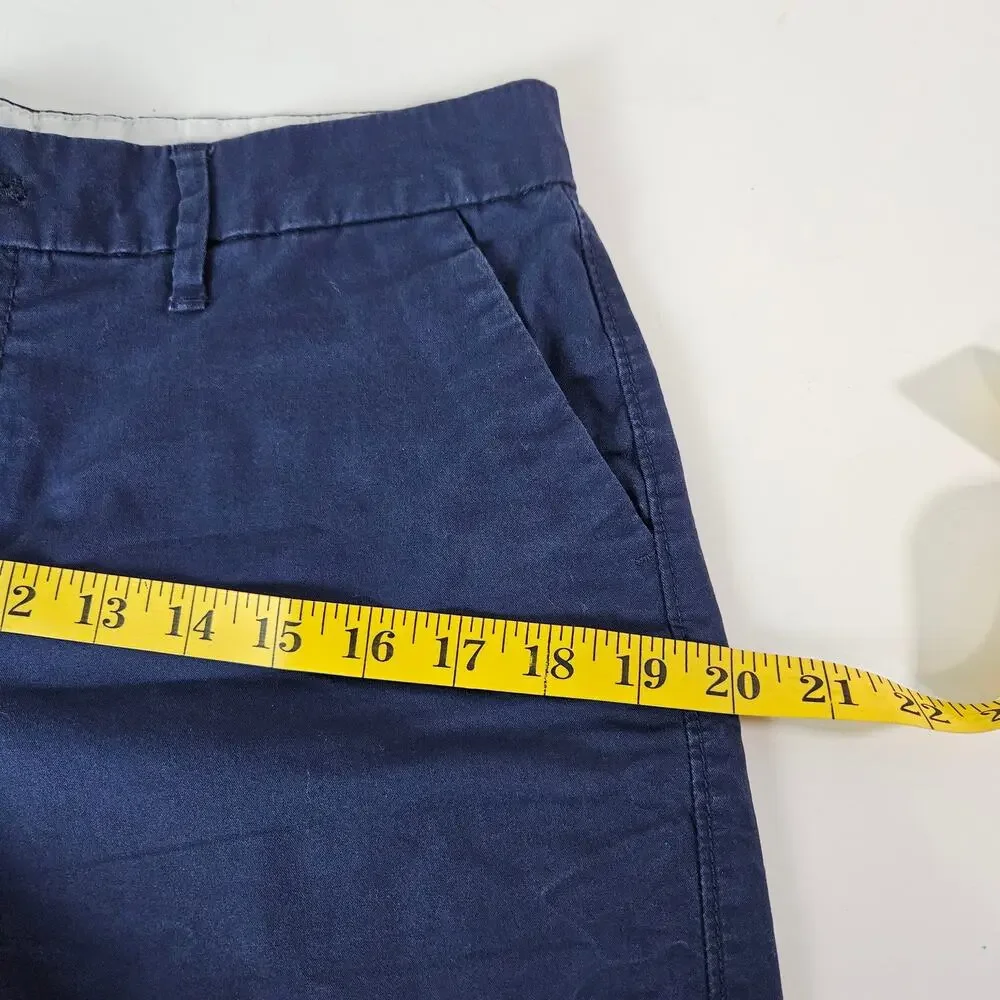 Old Navy Everyday Short Women 2 Navy Blue Stretch Cotton Casual Chino Minimalist